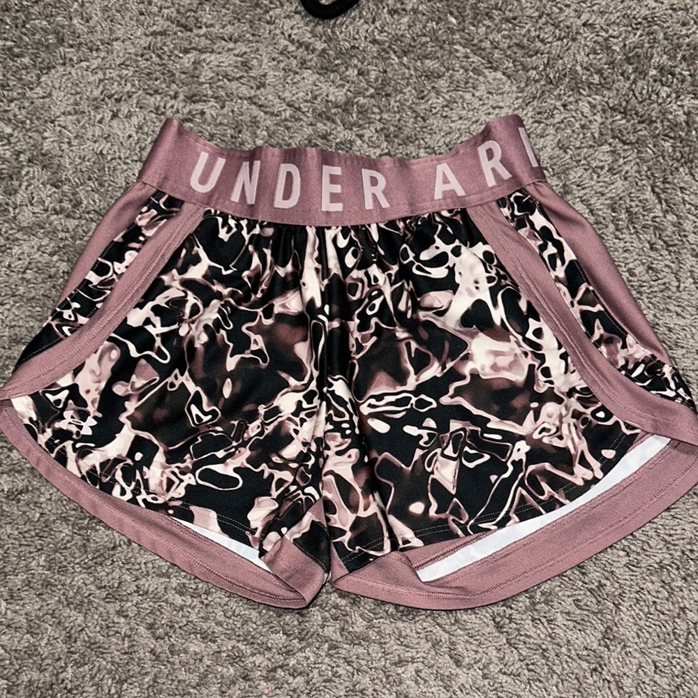 Under Armour Black and Pink Athletic Shorts